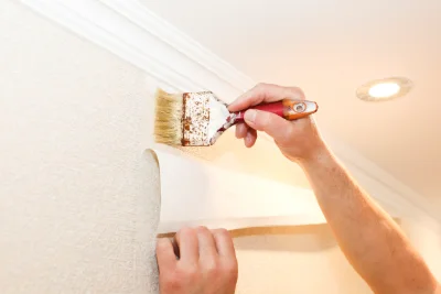 Pose de papier peint à Boscamnant — revêtements muraux et toiles de verre
